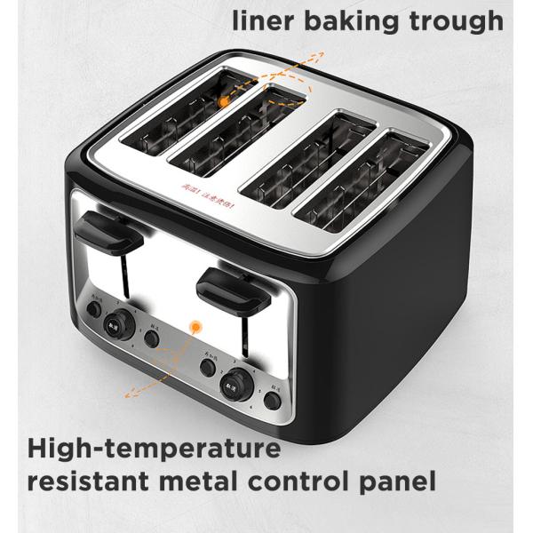 Household Automatic Baking Breakfast Machine Toast Sandwich Grill 4 Slice Pancake Stainless Steel Electric