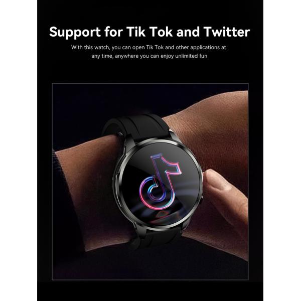 H99 4G Android Smart Watch with 1.75'' AMOLED Screen & SIM Card Support