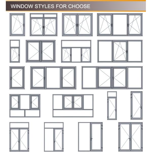 Vertical Opening Pattern Aluminum Up Down Sliding Window for Customized Size