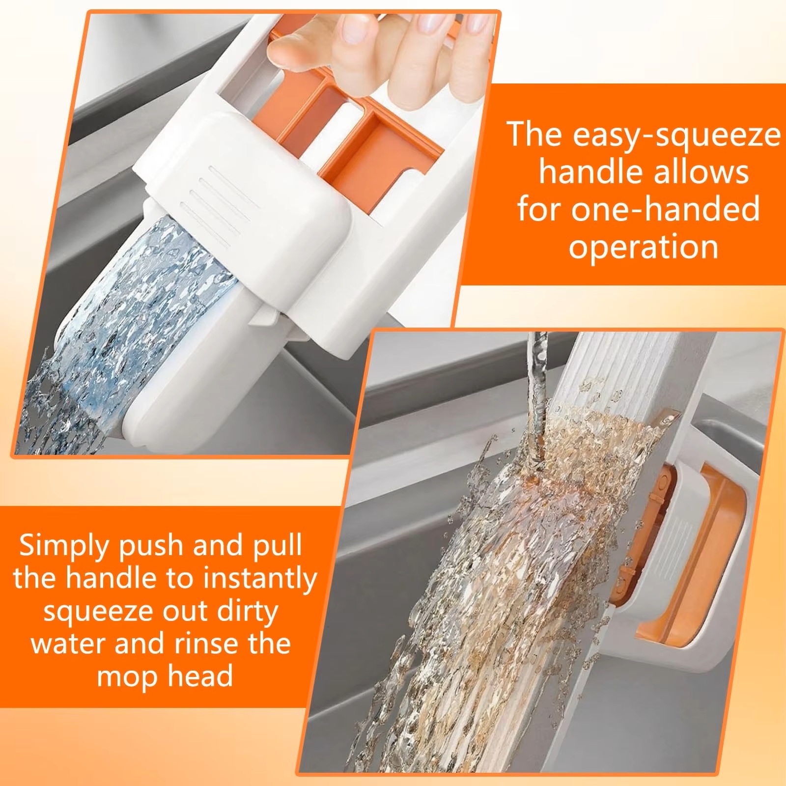 Self-Squeeze Mini Foldable Desktop Mop Wet Dry Use Cleaning System