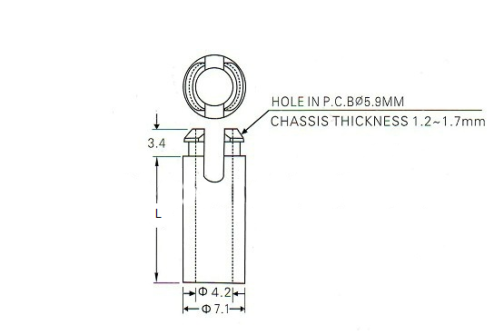 Compact 25mm White PCB Plastic Standoff Impact Resistance SS0625