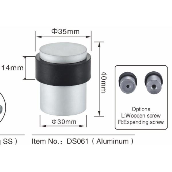 Floor Mounted Magnetic Door Stop Holder Flat Top Solid Stainless Steel