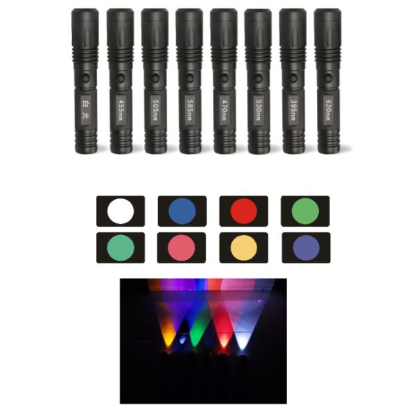 Cree T6 10w Led Flashlight Eight Band 2h White Light Source