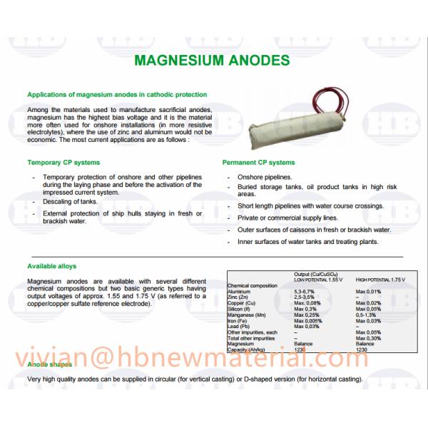 32 Lbs Impedance Customized Cathodic Protection Systems For Your Customer Requirements And Buried Pipelines, Underground Tanks, External Tank Bottom