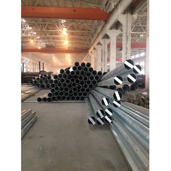 Single Circuit Electrical Power Transmission Poles Polygonal Pole With Bitumen Q345