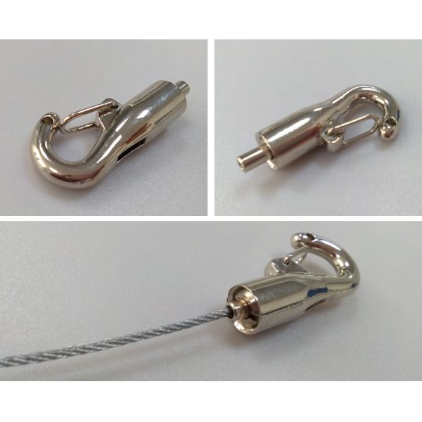 Stainless Steel Cable Gripper External Thread for Suspended Ceiling Organizer Wire Rope Clamping Grippers Included