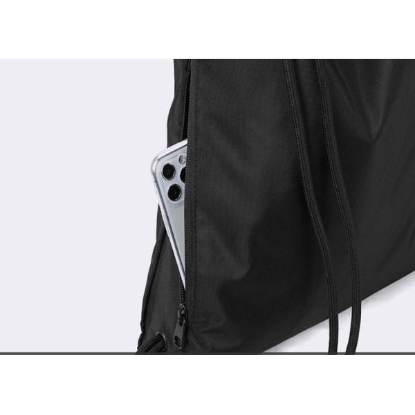 Shoulder Drawstring Bag , Sports Drawstring Backpack Bag With Zip Pocket