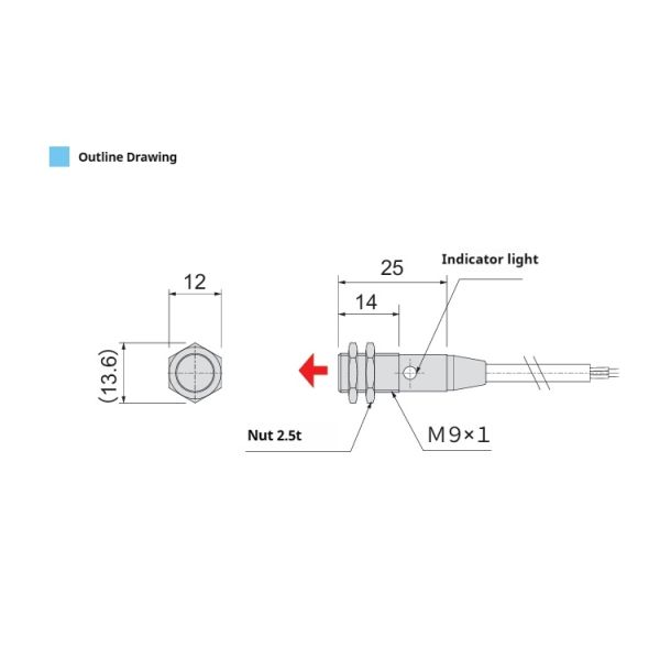 ZPSM024 High Performance Industrial Magnetic Limit Reed Proximity Sensor Switch with NPN Normally Open Output