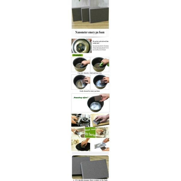 Polishing sponge for kitchen ware