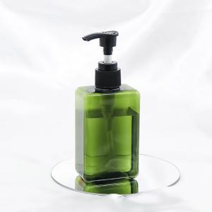 China 125ml Plastic Shampoo Bottle With Pump Green & Amber Colors Customizable Logo on sale