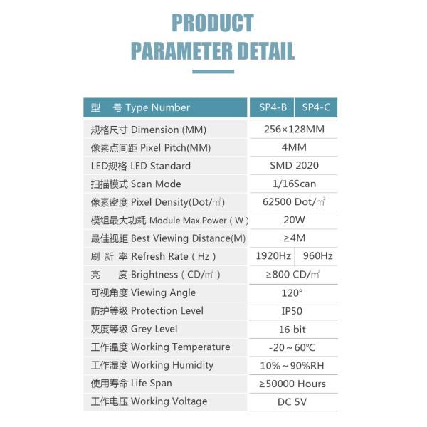 Low Power Module P4 Module Led Video Display Good Stability And Even Colour Distribution Led Display High Definition Display