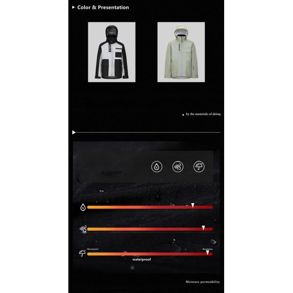 Automated Cutting for Optimal Performance 100% Polyester Hard Shell Ski Snow Sportswear