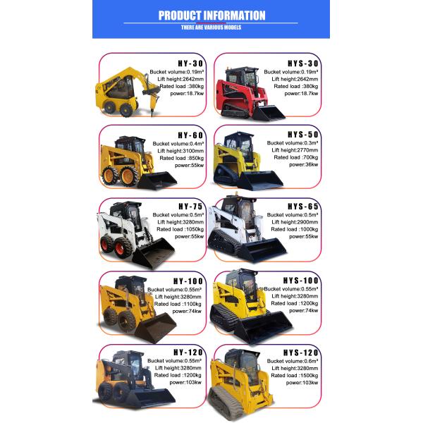 Track Loader Skid Steer Mini Skid Steer Loader Attachments Skid Steer Loader 3.5 Ton for Sale