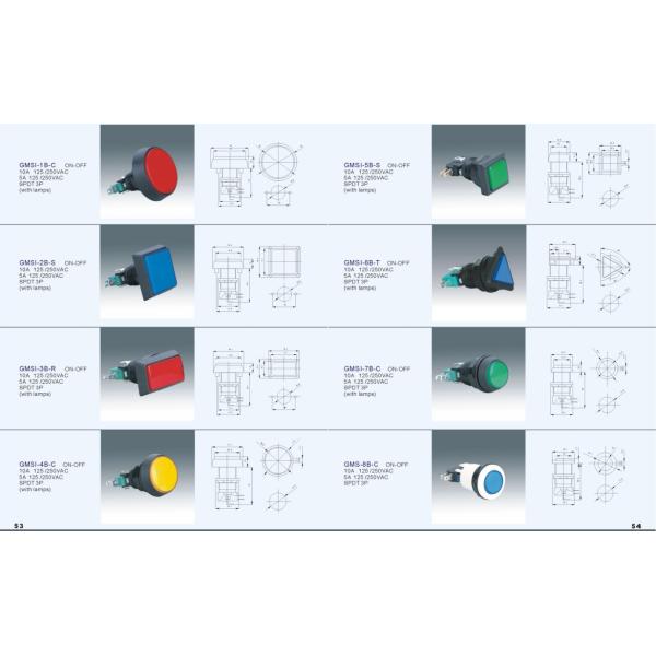 60mm Micro LED Momentary Switch , Plastic Push Button Switch For Game Machine