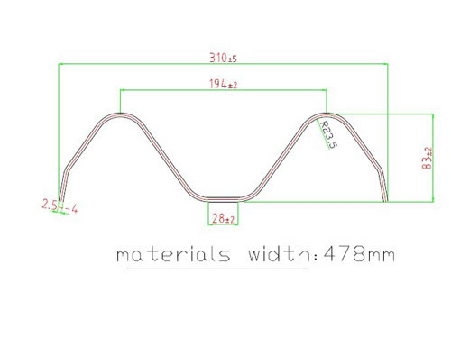 15KW Hydraulic Power Highway Guardrail Roll Forming Machine