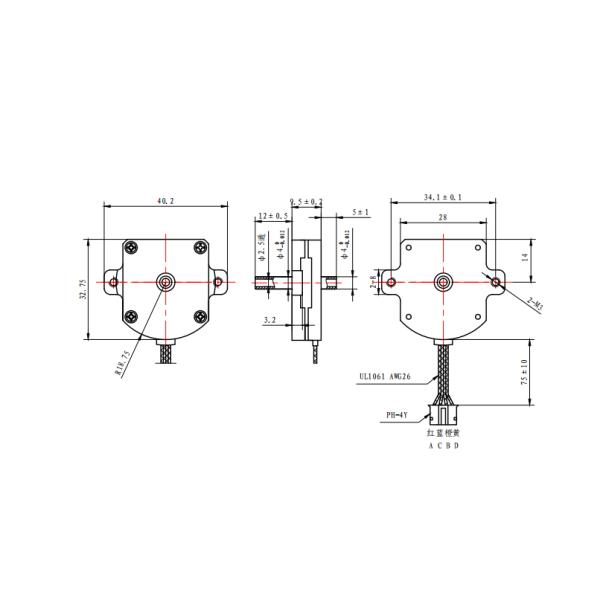 28mm PM Stepper Motor dimensional diagram