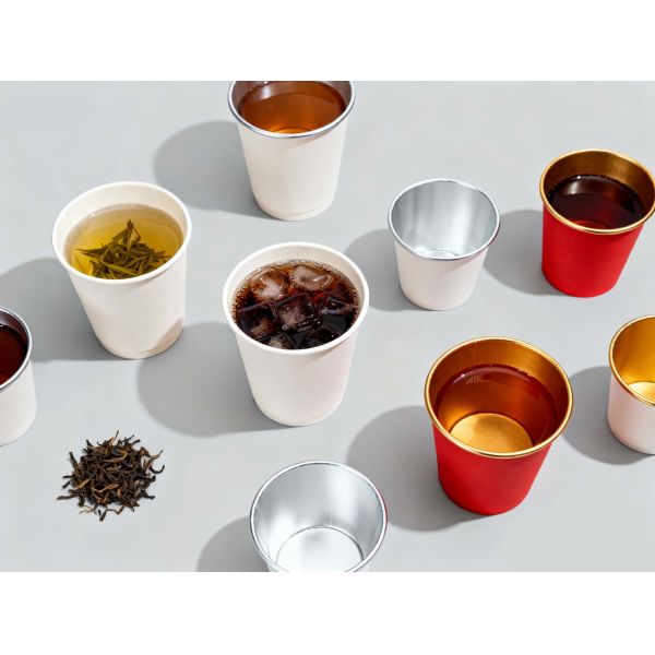 Custom High Quality Gold Foil Paper Disposable Cup Cups