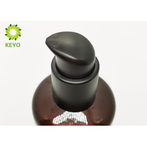 Semitransparent Amber PET Plastic Pump Bottles For Shampoo Capacity 5 OZ