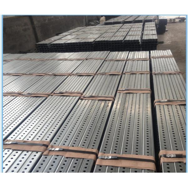 Galvanized Square Tube Sign Post Perforated Pipe Posts With Custom Length