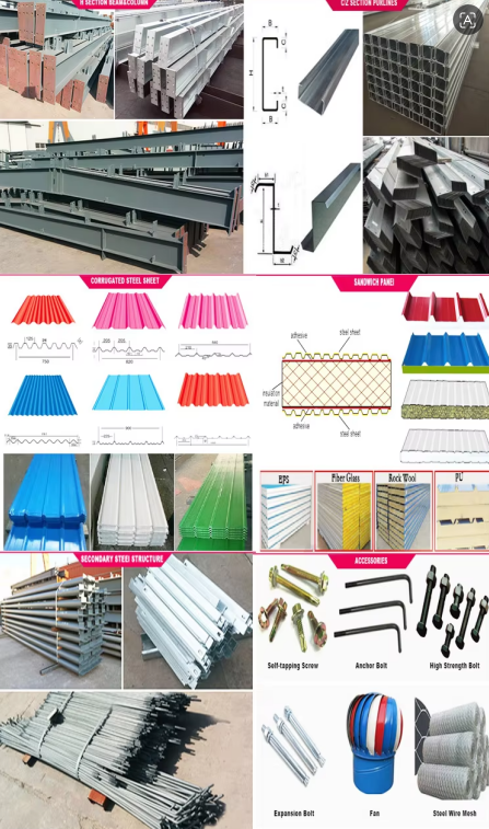 High-strength H-section Steel Structure Building with Corrosion Resistant Prefabricated Industrial Quick Installation