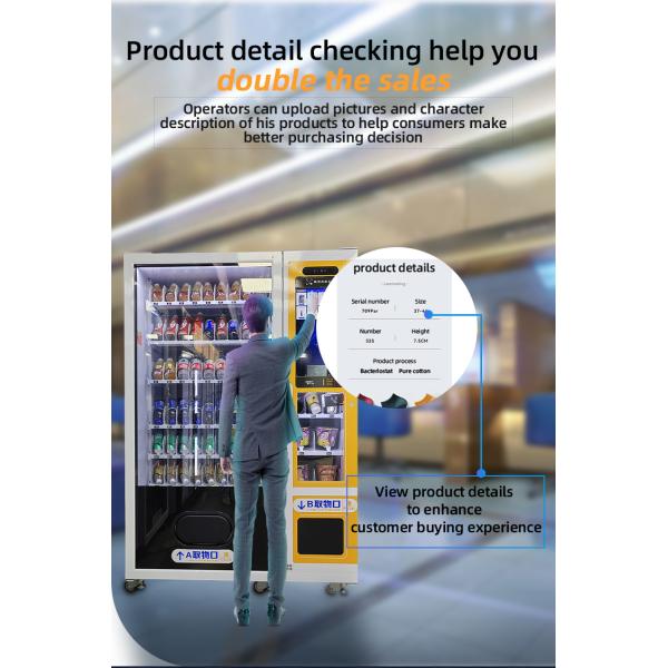 Fruit Juice Drink Vending Machine Snack Micron Smart Vending Touch Screen