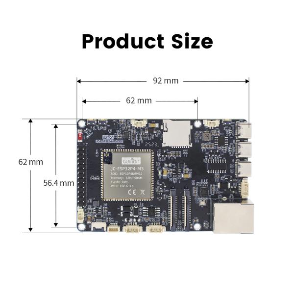 JC-ESP32P4-M3-DEV Versatile ESP32 Display Module with CSI/DSI/USB2.0 Interfaces and 5V Operating Voltage