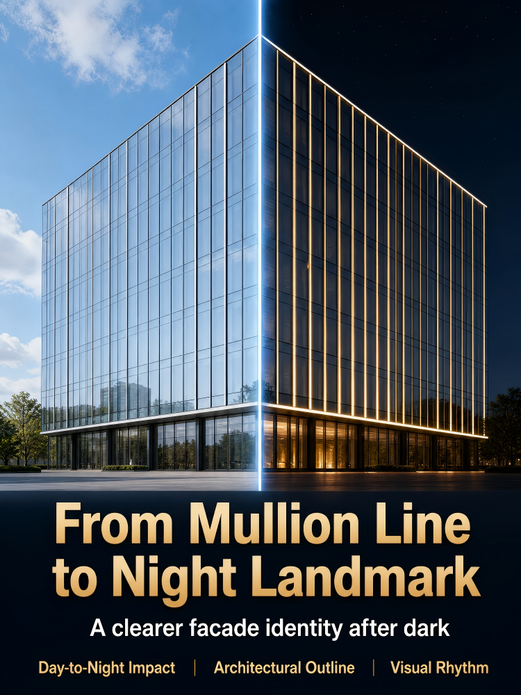 Customizable 12W Exterior LED Linear Lights Facade Light With Hidden Cable Channel