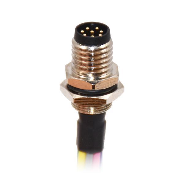 Front Mount Back Mount Panel Mount M8 Socket Connector With Wires 3pin Female With Pigtail