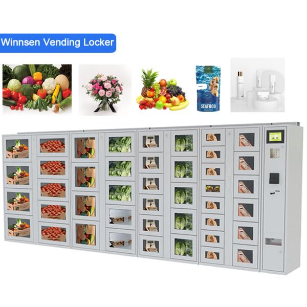 Cold Rolled Steel Locker Vending Machine With Advertising Function Transparent Doors
