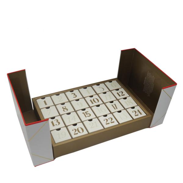 Large Luxury Packaging Boxes Brand Packaging , Advent Calendar Box With Drawers 2 Open Flaps