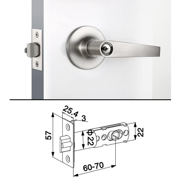 Room Tubular Locks 590 Adaptable Bolt Lock Body Dead Latch Style Backset