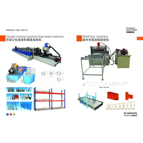 0.75-1.0mm Thickness PPGI Racking Shelf Panel Roll Forming Machine