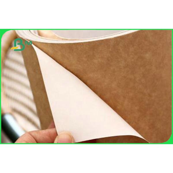 Virgin Pulp Flip Side Kraft Paper Sheet One Side Solid White Back Side Brown