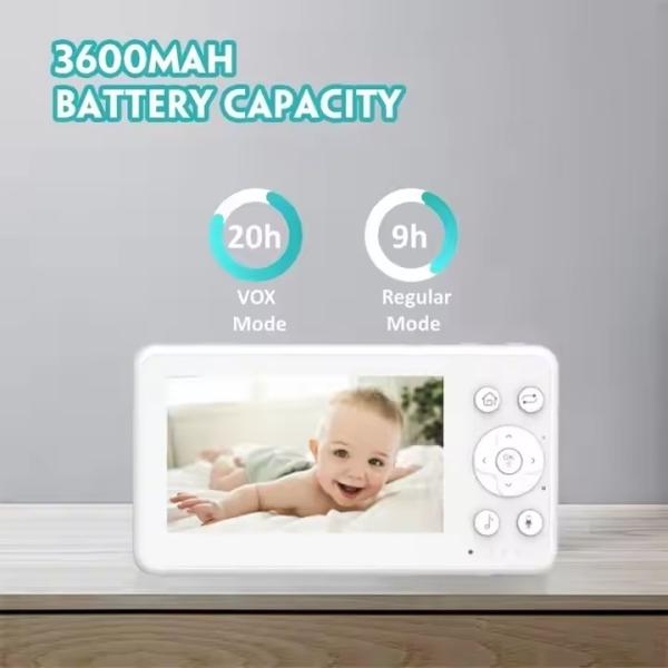 4.3 Inch 2 Way Baby Monitor Audio PTZ Camera Lullabies Digital Wireless Baby Foon