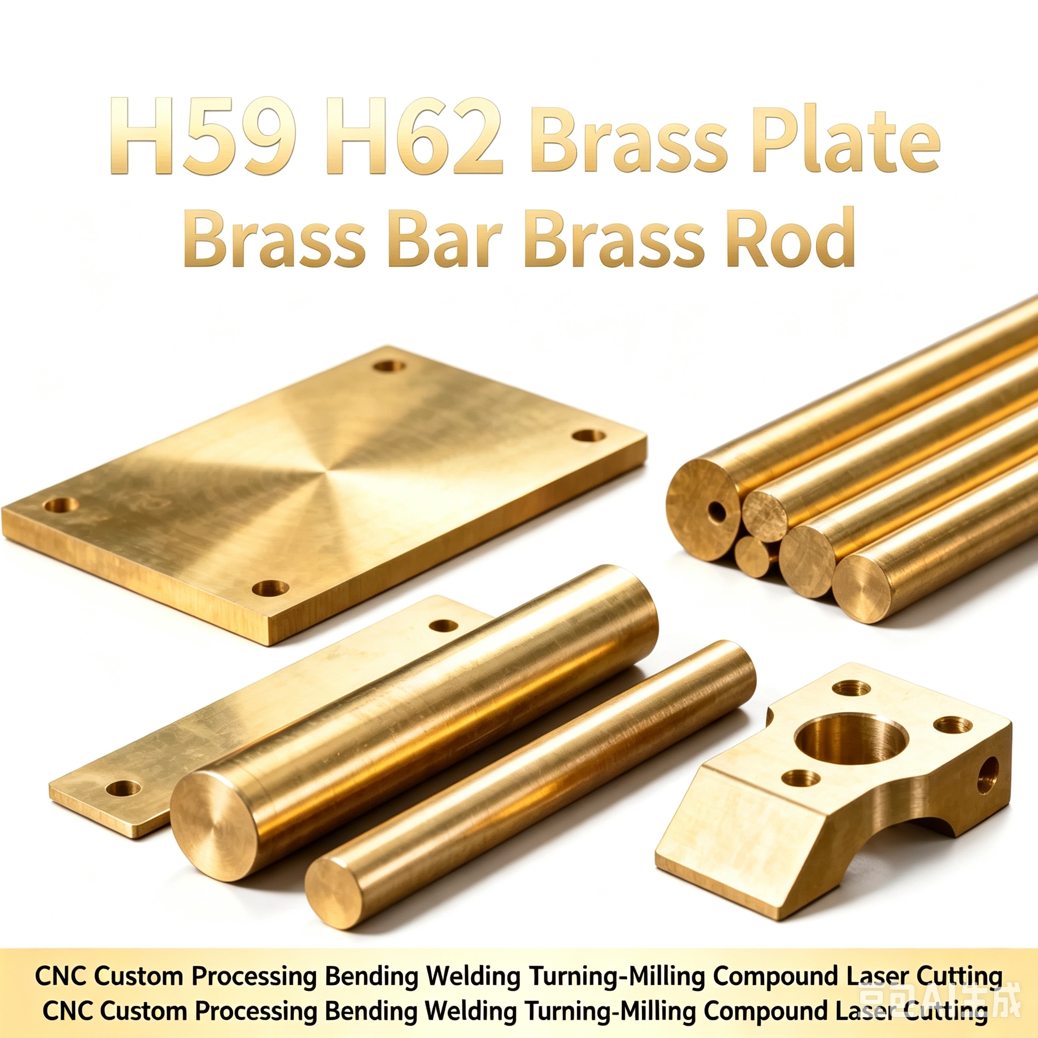 Customized Brass Processing H59H62 Parts Processing CNC Processing Copper Sheet, Copper Round Rod Processing purple Copper
