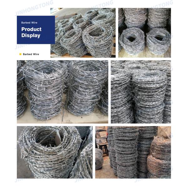 Hot Dipped Galvanized Barbed Wire for Protective Construction Mesh Security Fencing PVC Coated Iron 50kg BSCI Certified