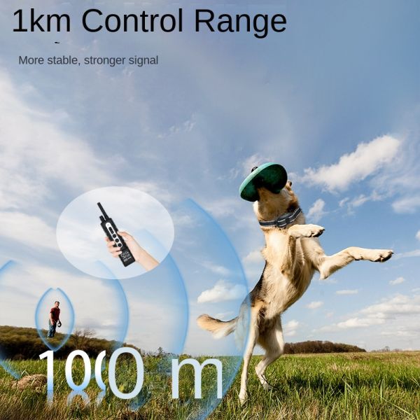 High Quality Eco-friendly Nylon Fashion Custom Wholesale IP67 Waterproof Remote Electric Dog Training Collar with 1000m Range