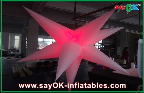 Customized Party Event Decoration Inflatable Hanging LED Light Star