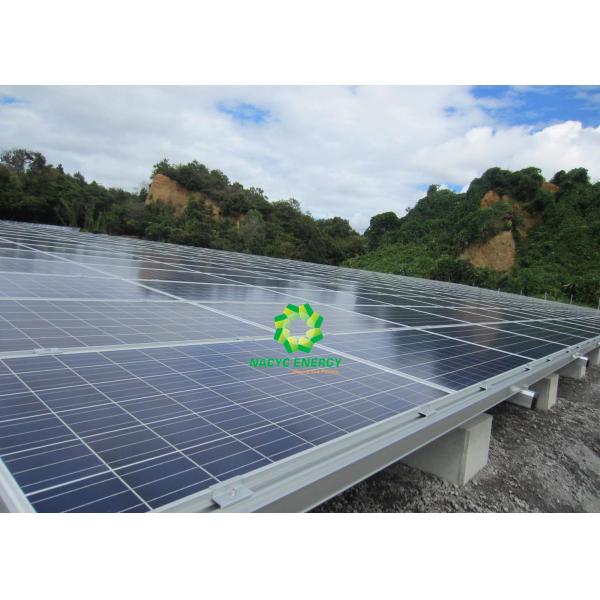 Aluminum Solar Racking System , PV Mounting Systems For Commercial Project Solar Plant