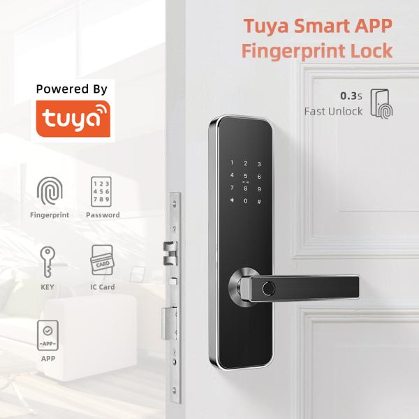 Intelligent Bluetooth Door Lock Tuya App System Controls For Home Use