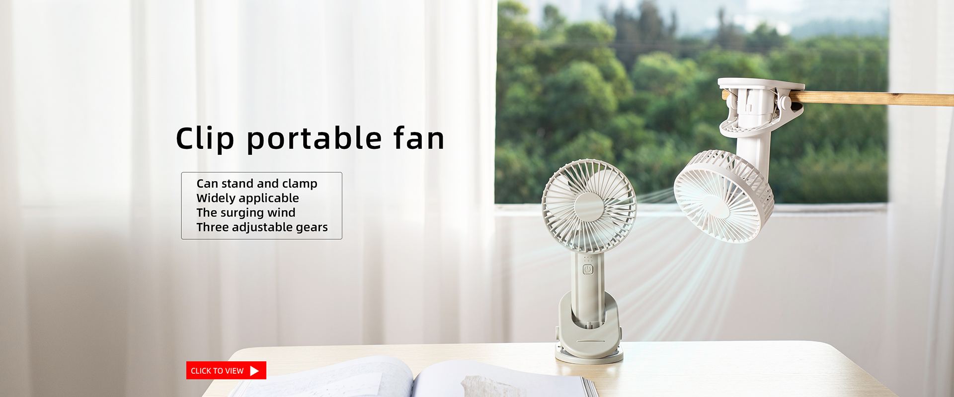 Custom Multifunctional Machinery Design Removable Rechargeable Battery Table Mini Portable Clip Desktop Handheld Fan