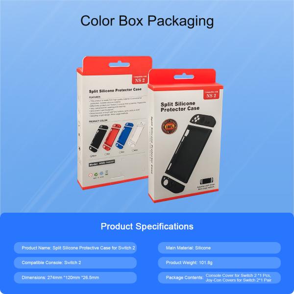 High Quality Split Silicone Joy-Con & Middle Frame Protective Case Kit for Nintendo Switch 2