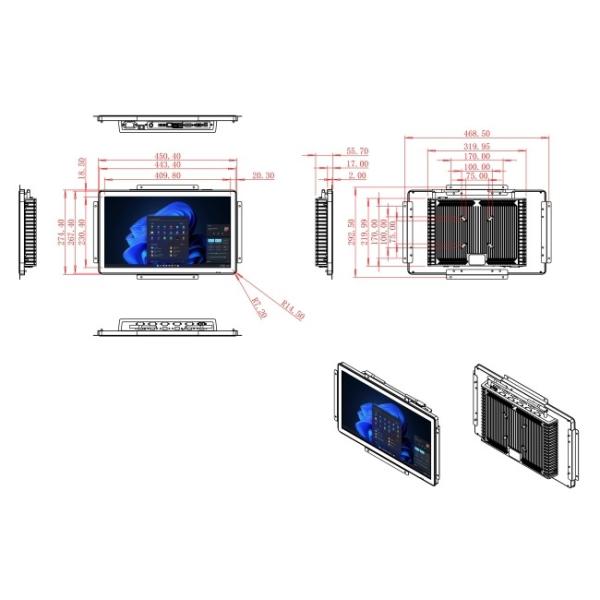 19-Inch Windows Touch Screen for Transportation Hubs and Access Control Panels