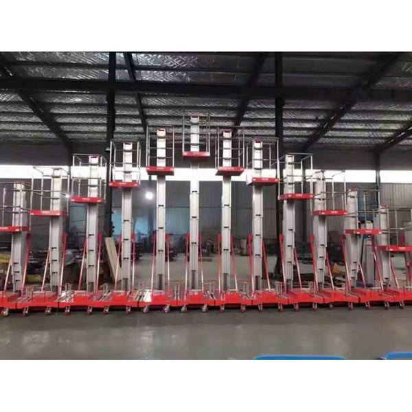 Portable Mobile Elevated Platform Dc Battery Single Mast Aerial Platform Lift