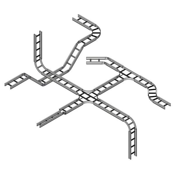 Customized Galvanized Cable Ladder Tray with Strong Weather Resistance and Wall Mounted Installation