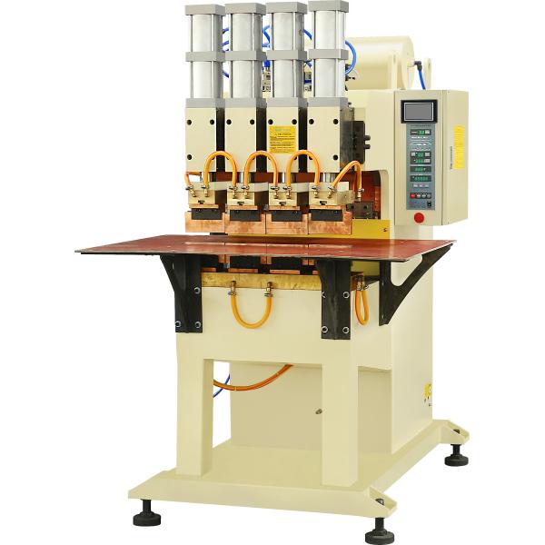 Four Head Pneumatic Wire Welding Machine , Wire Shelf Manual Spot Welding Machine