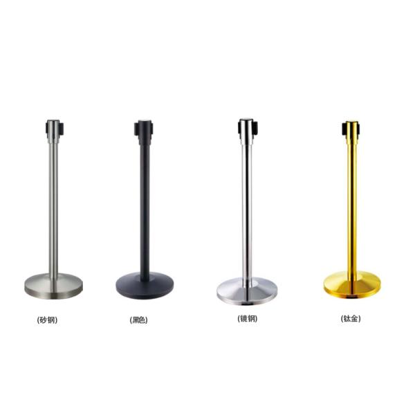 VIP Crowd Control Posts With Retractable Belt , Queue Line Traffic Control Stanchions
