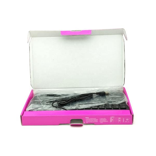 Computer Keyboard Shipping Box Customized Large Kraft Paper Slim Long Flat Mailing Box