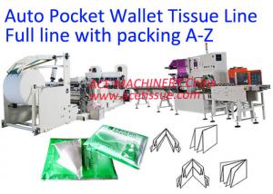 Quality PLC HMI Wallet Tissue Production Line With Auto Transfer To Packing Machine From A To Z for sale