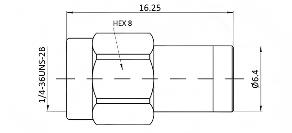 2W Power SMA Connector RF Load with DC-18GHz Frequency Range and Gold-plated Brass Construction